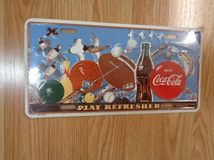 Coca ~ Cola Nummernschild 1994 Sport Outdoor Jagd Angeln Spielen aufgefrischt - Bild 1 von 1