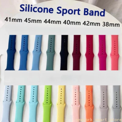 Silicone Band Strap For Apple Watch iWatch Ultra 3 2 SE 11 10 9 8 7 6 54 38-49mm - Image 1 of 4