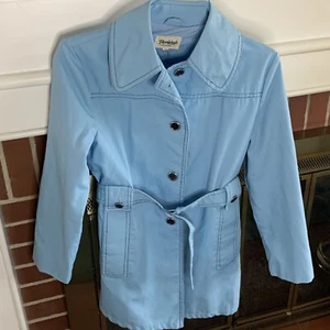 Vtg. 1970's Spring Women's Ladies Coat, Light Blue, PA Originals, 13/14, Korea - Picture 1 of 12