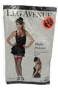Mafia Princess 2 pc Adult Women's Alluring Dress Costume - Black - S/M, 2/8 - Picture 1 of 1