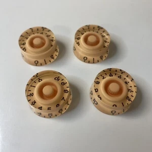 Gibson Style Guitar Peach Pink Speed Knobs Volume and Tone Control Set of 4 - Picture 1 of 4