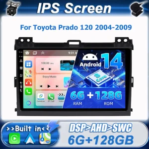 Car Stereo Android 14 CarPlay GPS For Toyota Prado 120 2004-2009 DSP ✅6GB+128GB✅ - Picture 1 of 18