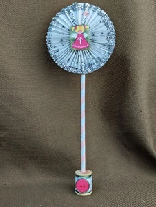 Christmas Decor Handmade Vintage Music Pinwheel, Thread Spool & Package Label - Picture 1 of 9