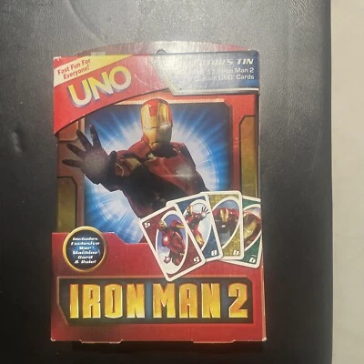NEW UNO card game Iron Man 2 Collectors Tin  2-10 players RARE - Image 1 of 4