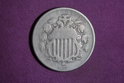 Estate Find 1867 - Shield Nickel!! #K45410 - Image 1 of 2