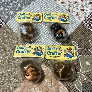 4 Vintage Doll Craftin’ Heads Lisa Head 2 1/4” Each 162-93 - Picture 1 of 11