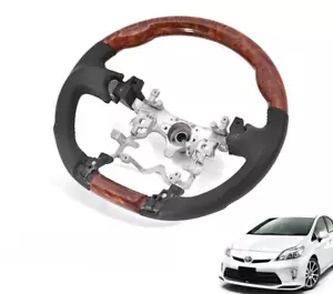 ZVW 30 Prius Brown Wood Grain Gun Grip PVC Steering Wheel New 30 Series Interior - Picture 1 of 4