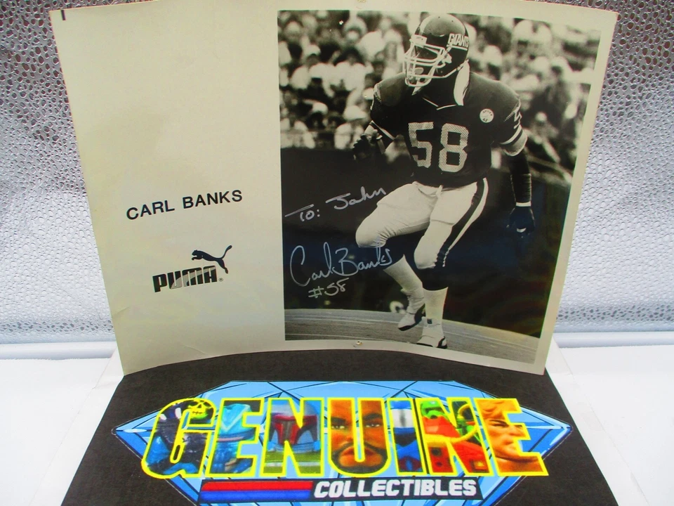 "RARE" N.Y. Giants Football Team Linebacker #58 CARL BANKS B+W Photo "RARE" - Image 1 of 1
