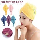 Thick Coral Velvet Hair Drying Hat Water Absorbing Triangular Design Double