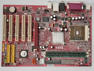MSI KT6V Sockel A AGP retro Mainboard + AMD Sempron 2600+ + 1GB RAM - Afbeelding 1 van 3