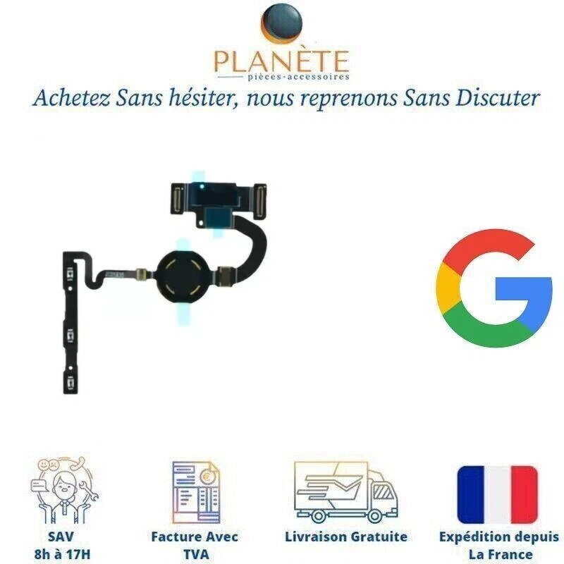 Lecteur Empreinte Noir Pour Google Pixel 5