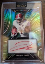 Jahmyr Gibbs Wild Card Wildchrome Red Ink Auto RC #1/6
