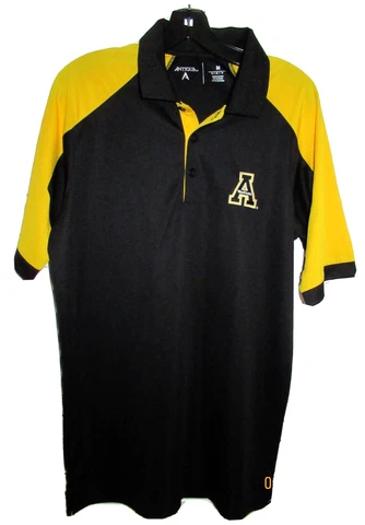 Appalachian State University App State Mountaineers Black Polo Shirt Golf Medium Cover