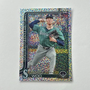 2025 Topps Serie 1 - Bryan Woo #327 Lámina de confeti de los Seattle Mariners - Imagen 1 de 2
