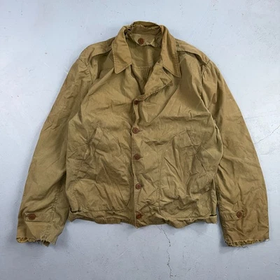 WW2 M41 Army Field Jacket Military 1940s WWII M-1941 Civilian? Unlined Rips - Image 1 of 4
