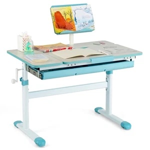 Mesa de estudio ajustable en altura para niños con escritorio inclinable y soporte para libros - Imagen 1 de 6