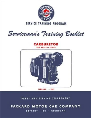 1946 1947 1948 1949 Packard Carburetor Service Training Manual Carter Shop Book - Imagem 1 de 4
