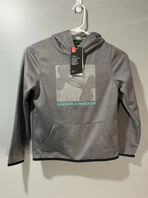 Under Armour Youth Small Coldgear Loose Fit Hoodie Gray Sweatshirt Athletic - Image 1 of 4