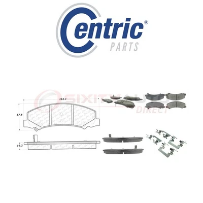 Centric Semi Metallic Brake Pads w Shim for 2014-2016 Chevrolet Impala ob Foto 1 de 4