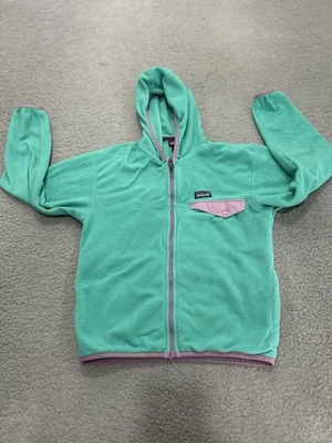 Patagonia Micro D Snap-T Full Zip Hoodie Fleece Girls Medium (10) Sweater Jacket - Image 1 of 4