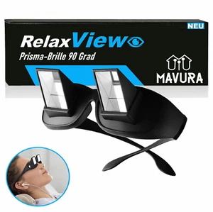 RELAXVIEW Prisma Brille 90° Blickwinkel Liegebrille Spiegelbrille Winkelbrille - Bild 1 von 6