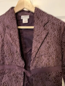 VTG Jayne Copeland Jacket Girls Size 16 Maroon Cotton Blend Button Front - Picture 1 of 10