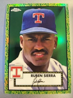 2021 Topps Chrome Platinum 70th Refractor Ruben Sierra #d 21/99 1/1 HIS JERSEY # - Image 1 of 2