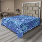 Ambesonne Aqua Color Flat Sheet Top Sheet Decorative Bedding 6 Sizes
