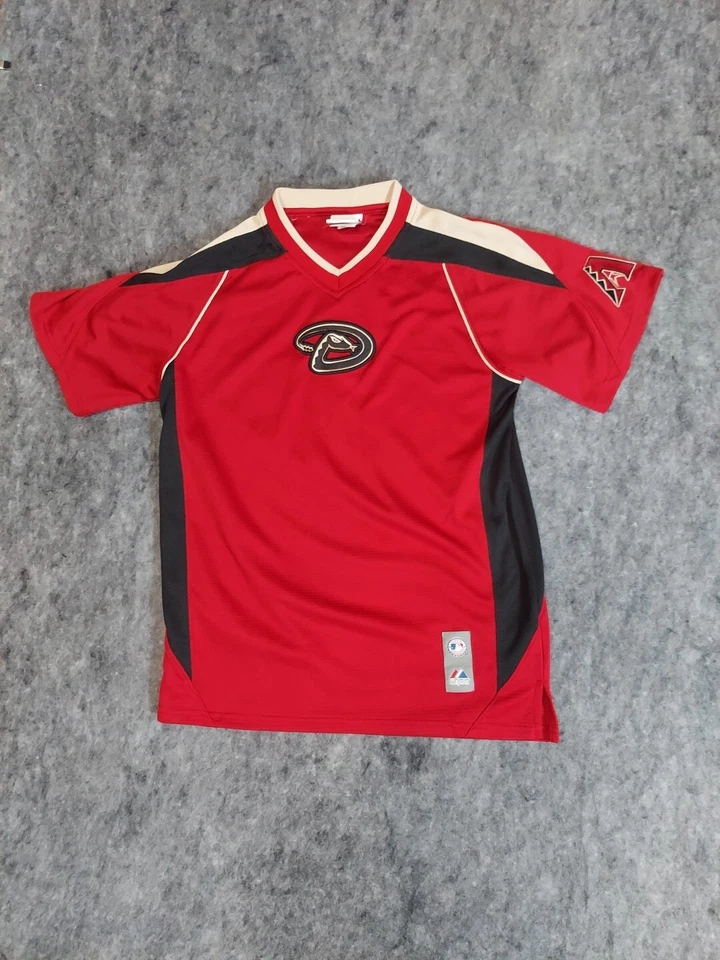 Arizona Diamond Backs Jersey Youth Large Red V Neck Short Sleeve Majestic - Image 1 of 4