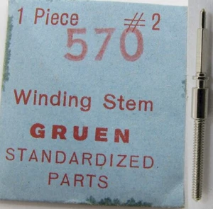 Movimiento Reloj Gruen 570... Vástago de cuerda 401 diámetro 0,9 mm grifo 10 - Imagen 1 de 1