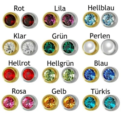 1 PAAR ERSTOHRSTECKER OHRSTECKER GESUNDHEITSSTECKER OHRRING OHRRINGE STEIN KLAR - Bild 1 von 2