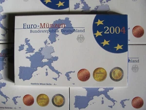BRD 2004 KMS 5 x 3,88 Euro ADFGJ komplett Satz Spiegelglanz (PP) original VfS - Bild 1 von 3