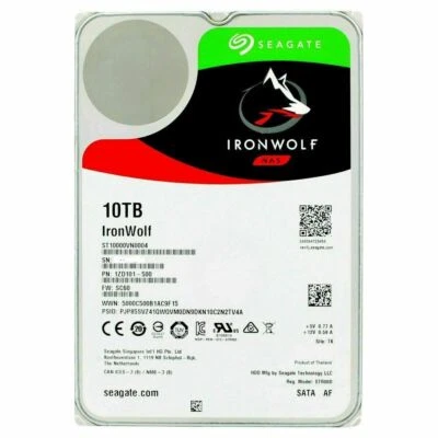 Seagate ST10000VN0004 10TB 3.5" SATA IronWolf NAS Hard Drive 7200RPM 256MB - Image 1 of 4