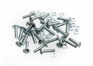 Paquete De 10 Techo Tornillos Cruz HEAD + Cuadrado Tuerca Zp 5mm M5 X 20mm 48 - Picture 1 of 1