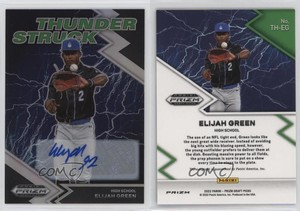 2022 Panini Prizm Draft Picks Thunderstruck Silver Elijah Green #TH-EG Auto