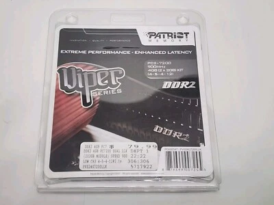 NEW PATRIOT MEMORY 4GB DDR2 PVS24G7200LLK  GAMER RAM KIT...DBIN - Image 1 of 4