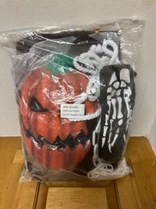 Halloween Pumpkin Skeleton Scarecrow Child Large Costume Plastic chain and rope - Picture 1 of 10