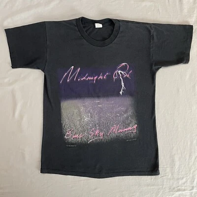 Camiseta Mineração Vintage Midnight Oil Blue Sky Tamanho M 1990 Brockum Fabricada nos EUA - Imagem 1 de 4
