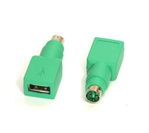 USB TYPE A Female to PS2 Mini DIN6 Male Mouse Adapter Green - Picture 1 of 1