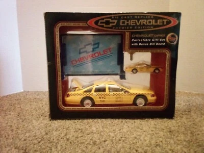 Die Cast Replica Chevrolet Premier Chevrolet Caprice Set Billboard NY Taxi Bank - Image 1 of 4