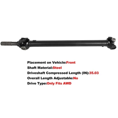 Front Drive Shaft Assembly For GMC Yukon 2007-2014 V8 6.2L AWD Denali Model - Image 1 of 4