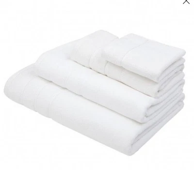 $149 Nuevo con Etiquetas FRETTE Blanco Lanes Sábana de Baño Blanca 100% Algodón Clásico Lujo Foto 1 de 3