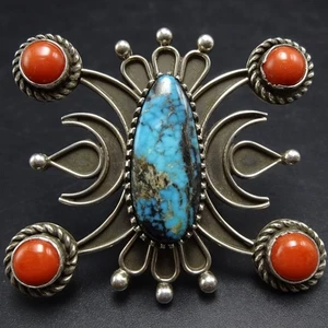 ANILLO WADE HENDERSON Navajo BISBEE TURQUESA CORAL PLATA ESTERLINA TALLA 8,5 - Imagen 1 de 22