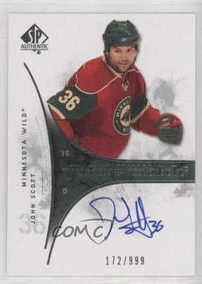 2009-10 SP Authentic Auto Future Watch /999 John Scott #225 Rookie Auto RC - Image 1 of 2