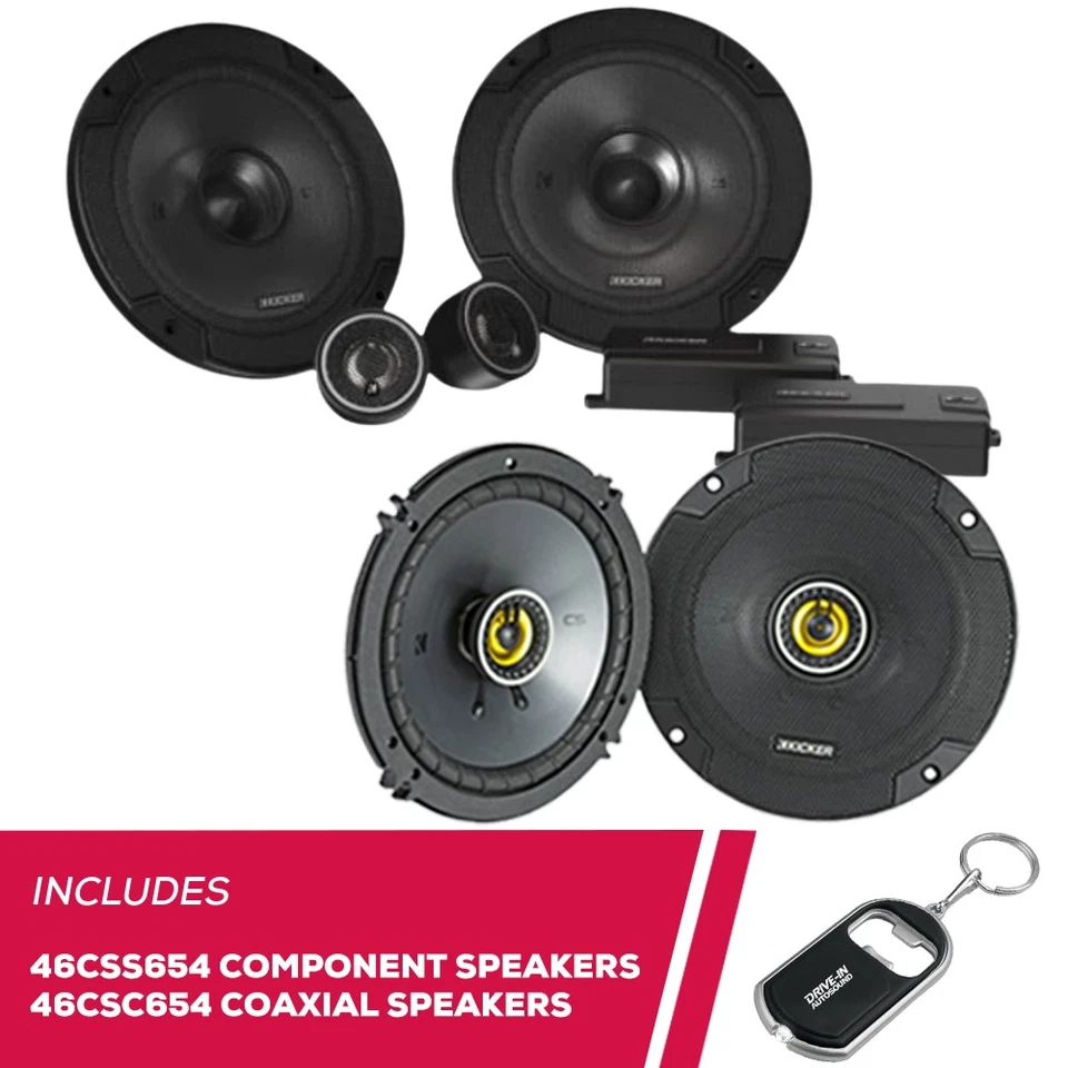 Altavoz componente Kicker 46CSS654 CS Series 6,5" y altavoz coaxial 46CSC654 6,5" Foto 1 de 4
