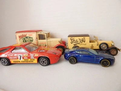 4 Models: Ford A, Packard Town Van, Porsche 928 S4, Aston Martin V8 in One Lot. - Image 1 of 4