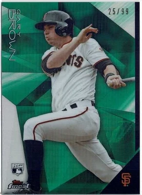 2015 Topps Finest Gary Brown (Giants) Green Refractor /99 Card No. 85 RC - Image 1 of 2