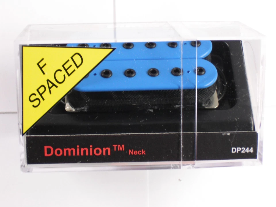 DiMarzio F-spaced Dominion Neck Humbucker Blue W/Black Poles DP 244 - Image 1 of 1