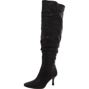 Journee Collection Womens Black Over-The-Knee Boots 10 Medium (B,M) BHFO 8803 - Picture 1 of 2