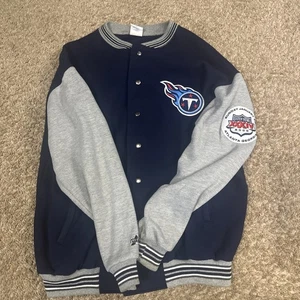 Vintage Tennessee Titans Letterman Jacket Men's Size 2XL XXL Super Bowl 34 C9 - Picture 1 of 22